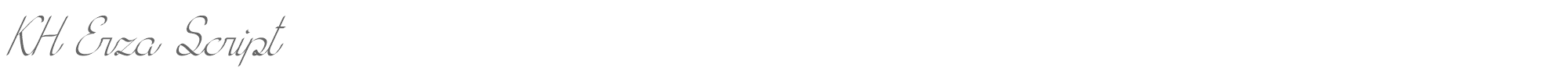 Sample characters KH Erza Script Font